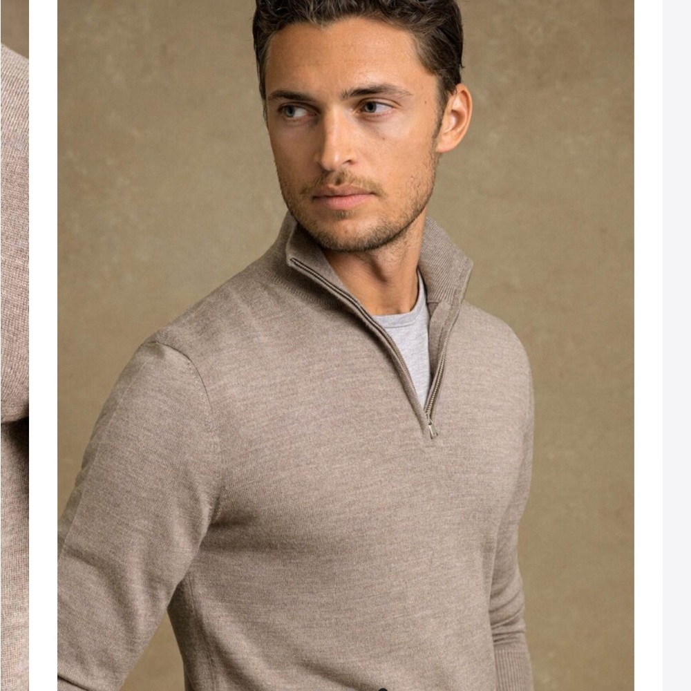 Merino and Silk Half-Zip Sweater